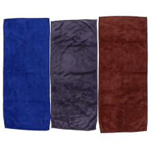3 piezas de toallas de microfibra para coche 70x30cm 257g Azul/Marrón
