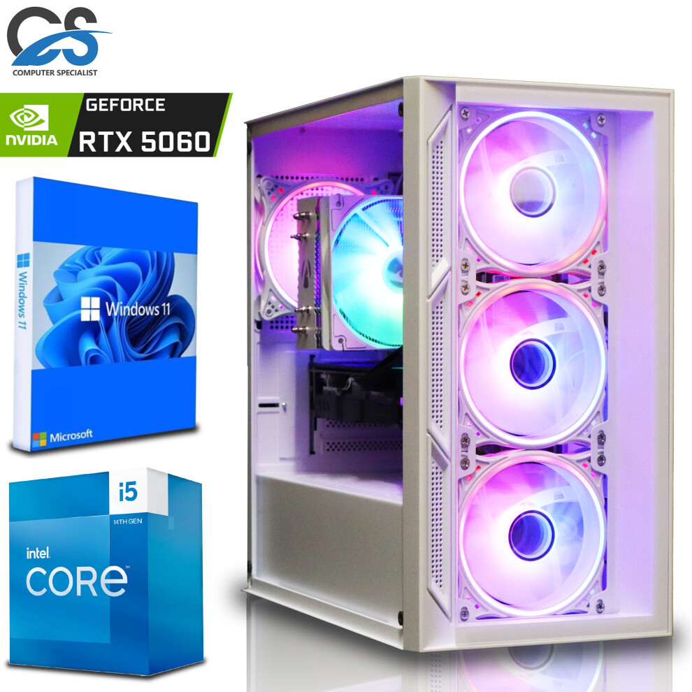 Fast Gaming PC Intel i5 14500 32GB DDR4 RTX 5060 8GB 2TB M.2 Win 11-image-OPC-PJQRYCK-NEW