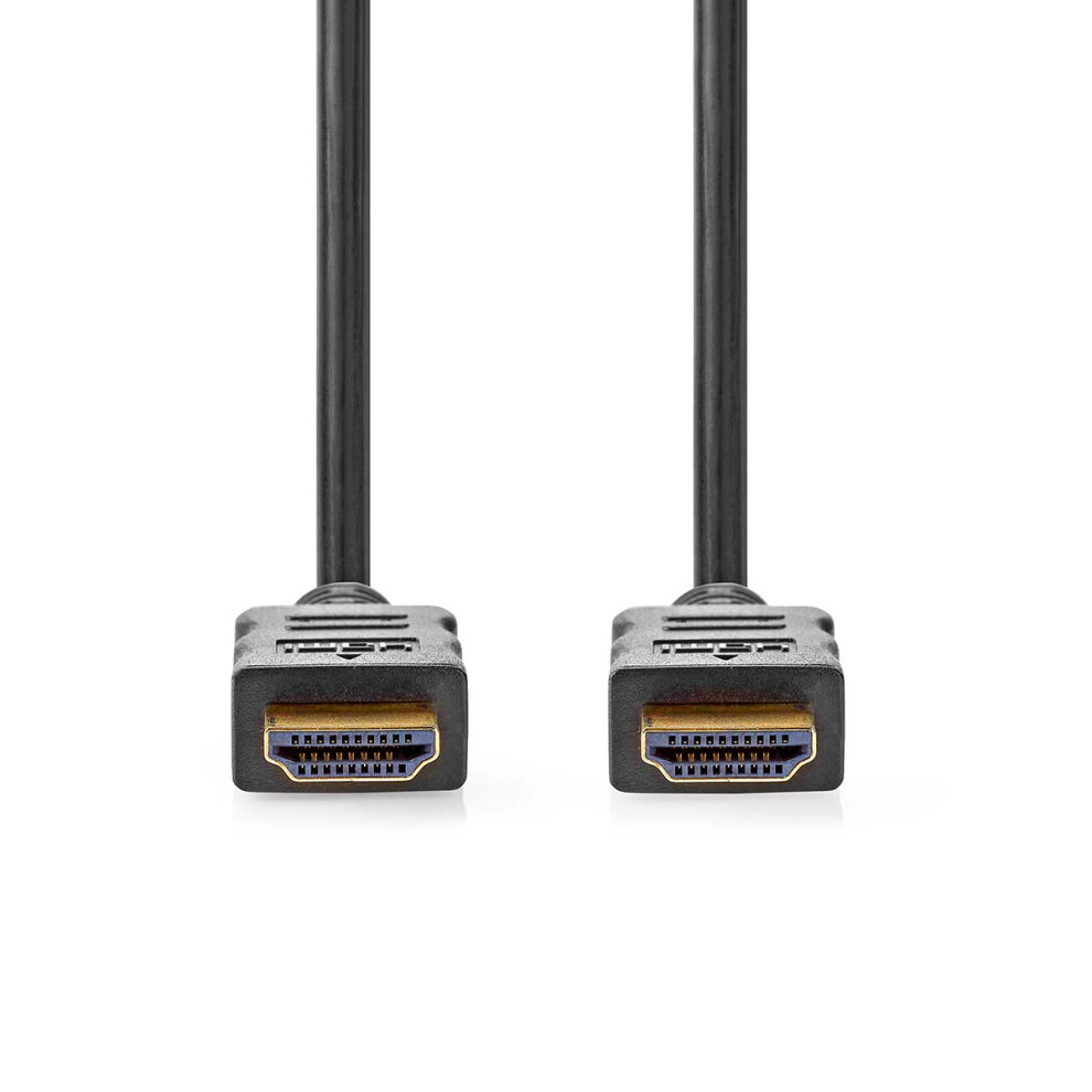 Nedis 2M Meter Hdmi High Speed Ethernet Uhd Cable Lead 18Gbps 4K@60Hz Arc Black 5412810454600