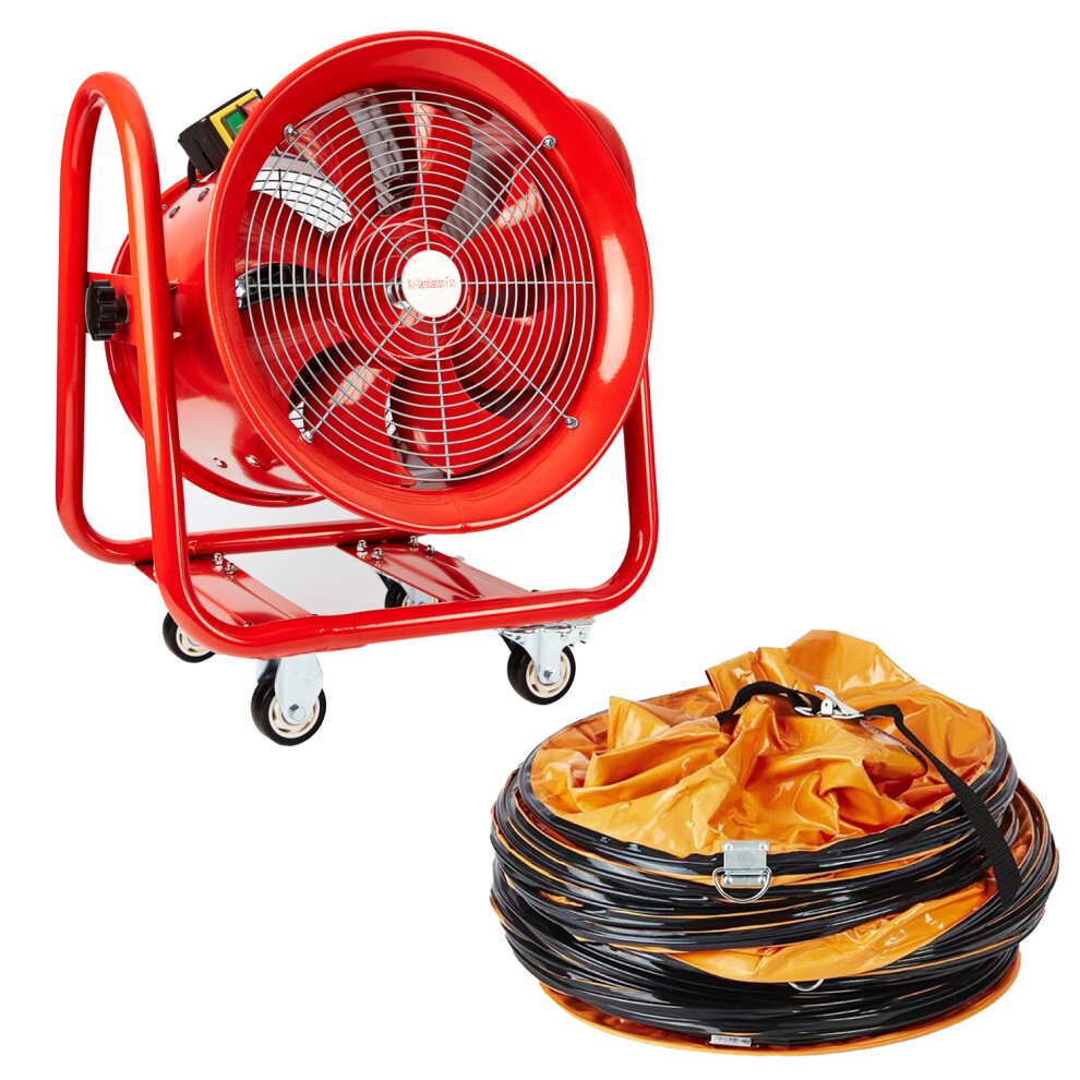 (16" Fan & Duct) Portable Ventilator Axial Blower Workshop Extractor Fan 7427246567983