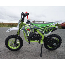 49cc Mini Dirt Bike Motorbike 58 Lime Motocross - 2 Stroke Petrol