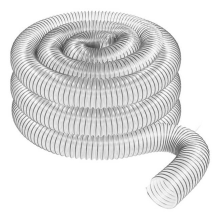 2Inch OD 50mm Clear PVC Dust Collection Hose. Ideal for Shop Vacuums