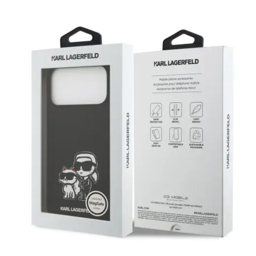 Karl Lagerfeld Liquid Silicone Case for iPhone 17 Pro Max 6.9" Black