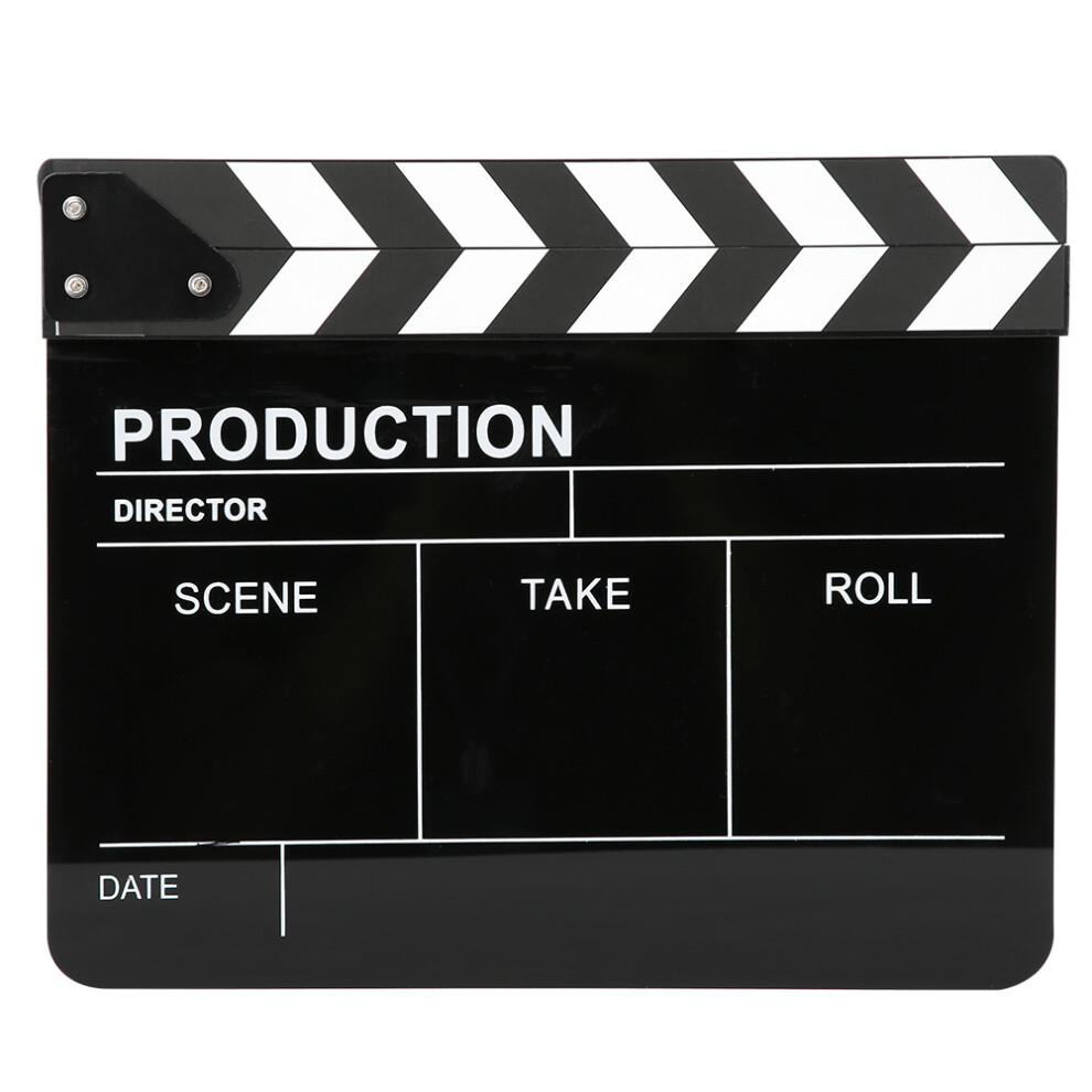 30X25cm Acrylic Clapperboard Director Professional Black 9469363704313