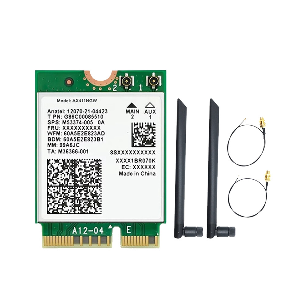 For AX411 WiFi Card+8DB Antenna for Laptop/PC Win10/11-64Bit