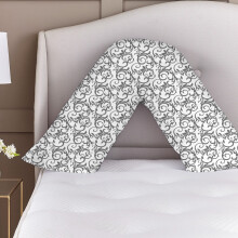 (Pattern 7) Brand New Printed Back & Neck V-Shaped Orthopaedic Pillow Case Poly Cotton in different Colors
