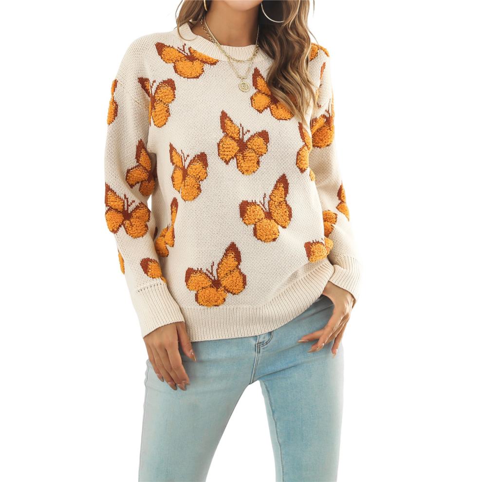 Butterfly Knitted Pullover Sweaters M-image-OPC-PJQCW5S-NEW