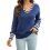 V-Neck Regular Fit Knit Sweater Dark Blue M 3