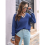 V-Neck Regular Fit Knit Sweater Dark Blue M 11
