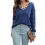 V-Neck Regular Fit Knit Sweater Dark Blue M 4