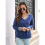 V-Neck Regular Fit Knit Sweater Dark Blue M 8