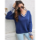 V-Neck Regular Fit Knit Sweater Dark Blue M 10
