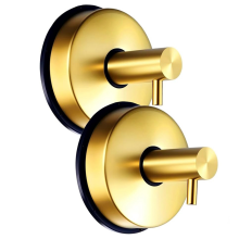 Suction Cup Hooks for Door Wreaths on Glass Shower Gold