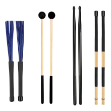 Drumstokken Mallets Kwasten Set Drumset