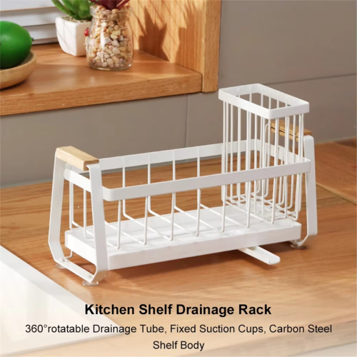 Kitchen Sink Sponge Holder Soap Dish Rack Drainer C 2