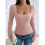 Vierkante hals geribbelde basic tienerjurk Lotus Root roze XL 7