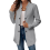Women's Stand Collar Jacket Grey S 3