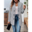 Women's Stand Collar Jacket Grey S 8