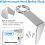 2 Set 889661M Steel L Shaped Rafter Hook Replacement with Bolt 6