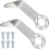 2 Set 889661M Steel L Shaped Rafter Hook Replacement with Bolt 1
