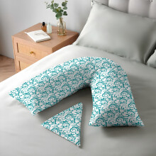 (Pattern 6) Printed V Pillow Cases Covers Polycotton Head Back Neck Maternity Support74x34cm