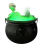 Halloween Decorations Indoor Witches Cauldron Black Plastic 1