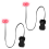 Halloween Led Glowing Eyes with Timer,2 Pcs Light Up SkeletonEyes A 1