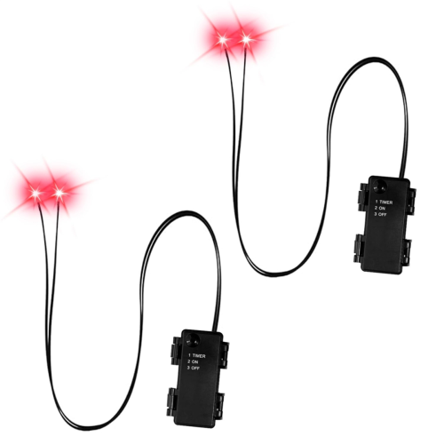 Halloween Led Glowing Eyes with Timer,2 Pcs Light Up SkeletonEyes A