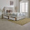 (5ft, 2 Drawers Same Side, Silver) Vegas Divan Bed with Memory Mattress and Headboard 1