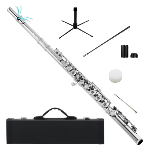 16 Closed Holes Flute Silver