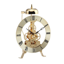 Small Table Clock Metal Vintage Clocks Gold