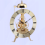 Small Table Clock Metal Vintage Clocks Gold 4