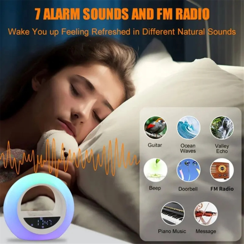Sunrise Alarm Clock Wake Up Light with Night Desk 2