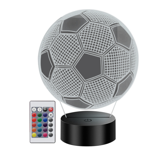 Football Lamp for Kids, 3D Illusion Night Light, 16 Colors,
