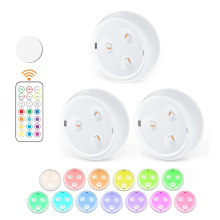 Puck Lights with Remote 13 Colors Changeable RGB LED Under Cabinet A