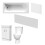 NES Home Nes Home 450mm Basin Vanity, Close Coupled Toilet Round Bath Front & End Panel 3