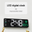 Large Digital Wall Clock Remote Control Temp Date Table 9