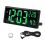 LED Digital Wall Clock, Large Digits Display,Indoor Office Green 1