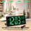 LED Digital Wall Clock, Large Digits Display,Indoor Office Green 10