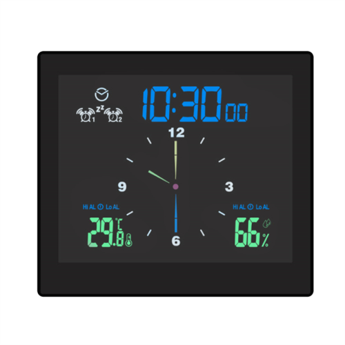 Bathroom Waterproof Wall Clock Shower Clocks Timer Black 1