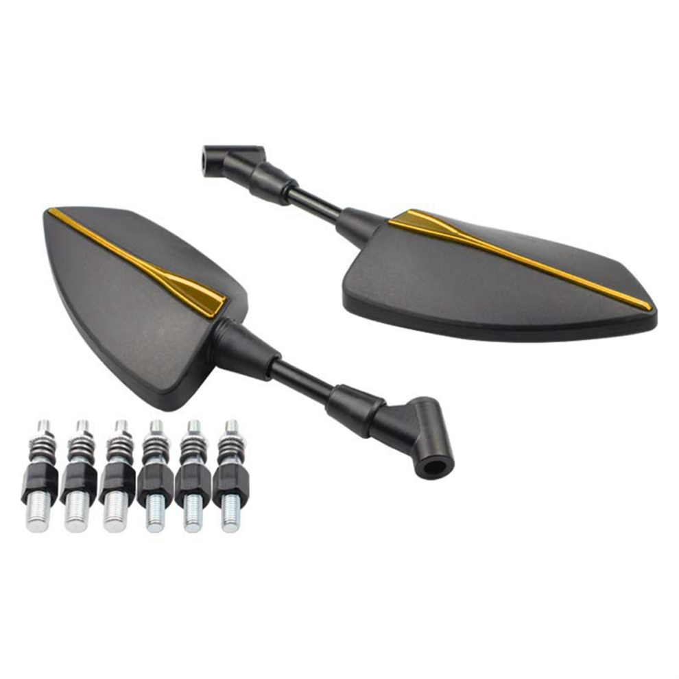 Universal 10Mm 8Mm Rearview Mirror Side Gold 4853635843957