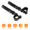 1Pair Highway Engine Guard Crash Bar Foot Pegs Black 6