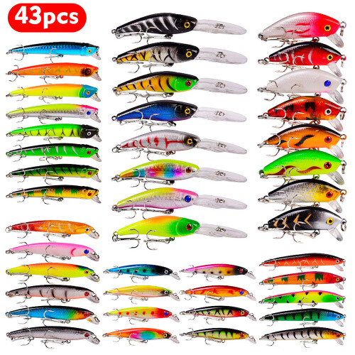 Kit de leurres 43/48/56 pièces, 20,010,010,0 cm multicolore