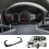 Car Instrument Panel Frame Trim Sticker for RHD Bright Black 5