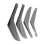 Carbon Style Set of Interior Door Trim for Pull Handle 9