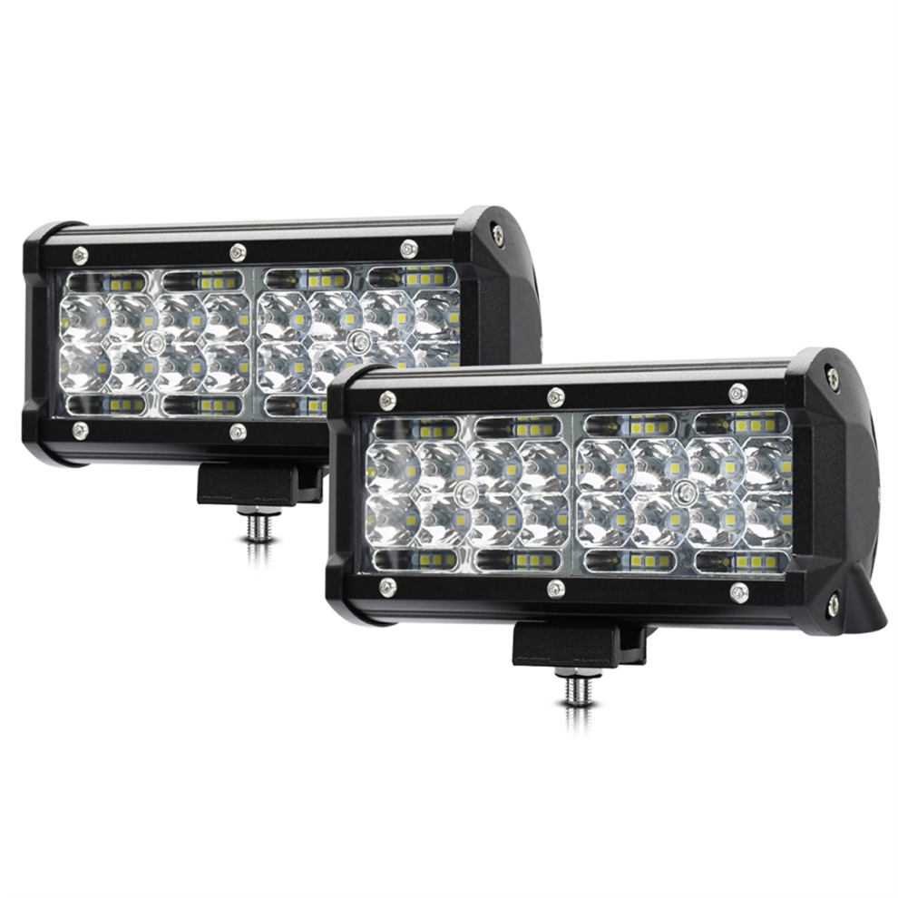 7 Inch Led Bar, 120W 12000Lm Pod S Work 2Pcs Light 4853635881867