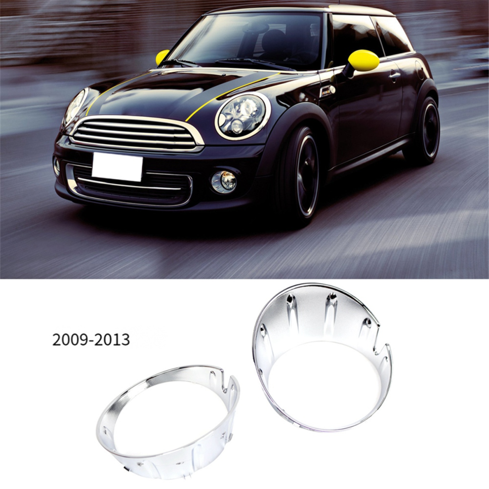 Front Chrome Bumper Fog Cover Trim Ring For Mini R55 Light 4851405249732