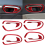 4PC Red Carbon Inner Door Handle Sticker Trim for 2006-2011 8Th 3