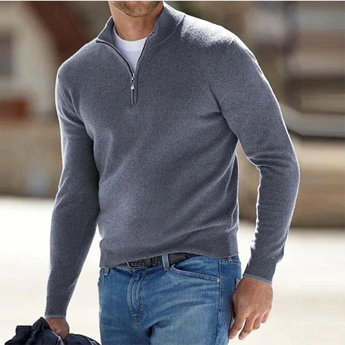 (L)Men Sweaters Half Zipper High Quality Knitted Sweaters Winter Hot