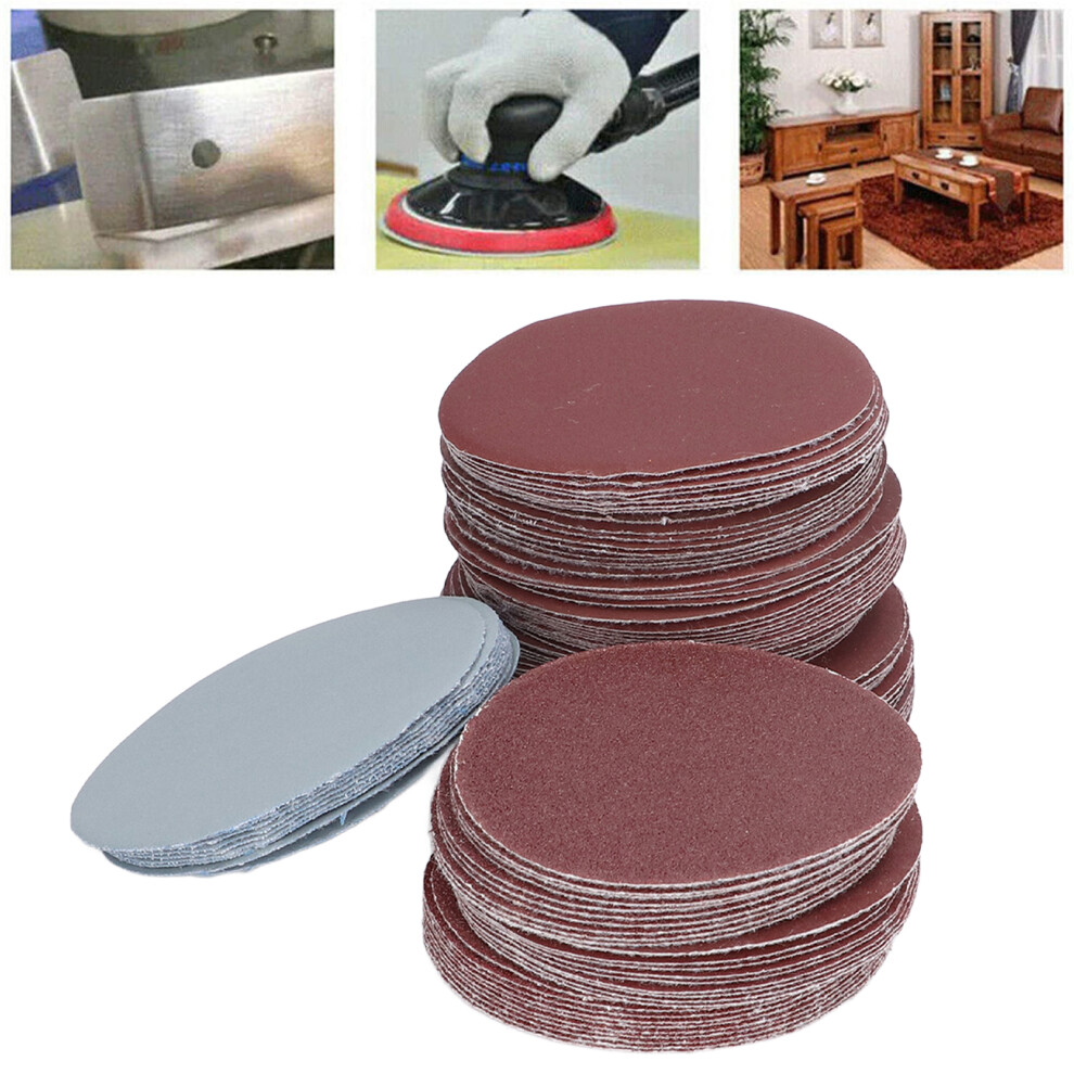 100Pcs 3In Aluminium Oxide Sanding Discs Grit 80-3000 For Polishing 6901342858288